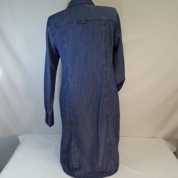 EILEEN FISHER DENIM STIRT DRESS (XS/TP) Blue Midi - Picture 5 of 8